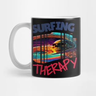 Surfing Therepy Hello Summer Surfing Sport Gift Mug